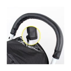 Baby stroller Handle PU Leather Pushchair Armrest Case Protective Cover For babyyoya yoya yoyo Pram Stroller Accessories - black
