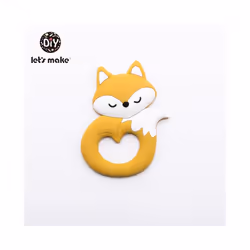 Baby Teether Food Grade Silicone Teethers Cartoon Animals Duck DIY Nursing Teething Pacifier Clip Baby Toy Teething Accessori ...