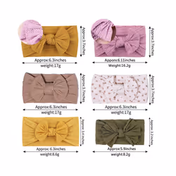 3Pcs/Lot Cable Knit Baby Headbands For Children Elastic Baby Girls Turban Kids Hair Bands Newborn Headwrap Baby Hair Accessories - 2707-3