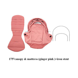175 Stroller Hood&Seat Liner For Babyzen Yoyo Canopy Cover Cushion Fit YOYO2/YOYA Pram Sunshade 1:1 Fabric Stroller Accessories - pink with stent