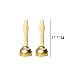 Children Musical Instrument Toys Mini Wooden Baby Stroller Accessories Clapping Board Log Color Bell Sand Hammer Sound TMZ - 2Pcs Wooden bell