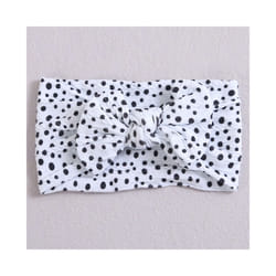 1pcs Bow Baby Head Band for Children Print Baby Headbands Newborn Cable Headband Turban Kids Headwear Baby Hair Accessories - black dot