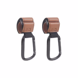 Carabiner Stroller Hooks Pushchair Hook Mommy-Bag Hanging Hook Bike Accessory - 2pcs light brown