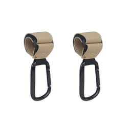 Carabiner Stroller Hooks Pushchair Hook Mommy-Bag Hanging Hook Bike Accessory - 2pcs khaki