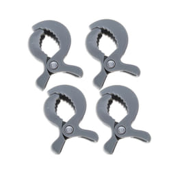 Baby Colorful Car Seat Accessories Plastic Pushchair Toy Clip Pram Stroller Peg To Hook Cover Blanket Mosquito Net Clips - Gray 4 psc