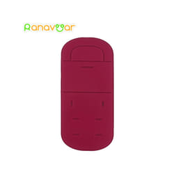 Fation Comfortable Baby Stroller Pad Four Seasons General Soft Seat Cushion Child Cart Seat Mat Kids Pushchair Cushion For - drak red