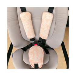 3PCS car seat with shoulder pad set, baby carriage accessories, suitable for all car seats, baby carriage soft seat belt - Light Pink