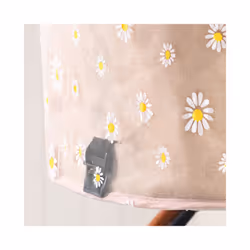 Universal Pram Net Baby Sunshades Mosquito Net Buggys Insect Net Fly Net Protection Cover for Stroller Pushchair - White Daisy