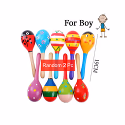 Wooden Instruments Baby Stroller Accessories Toys Portable Pacify Baby Orff Kids Percussion Instrument Gifts TMZ - 2 M Sand h ...
