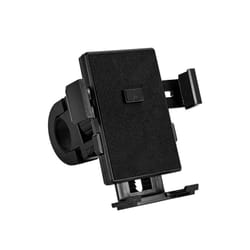 Baby Stroller Cell Phone Holder 360 Degree Rotate Universal Clamp Pram Wheelchair Accessory Mount Bracket Bicycle Phone - Black