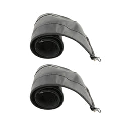 Baby Stroller Leather Handle Covers Trolley Armrest Protective Case Baby Cart Zipper Protector Cover Pushchair Accessories - 2PCS Black