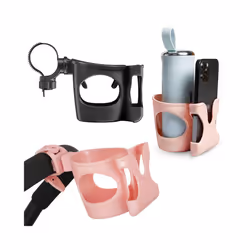 Baby Strap-on Stroller Accessories Cup Mobile Phone Bandage Holder Children Tricycle Bicycle Cart Bottle Rack Pushchair - Upgrade Class Black