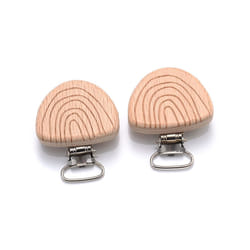 5Pcs/Lot New Arrival Lovely Wooden Pacifier Clip Natural Beech Wood Accessories for Baby Handmade Dummy Clips Pacifier Chain - S