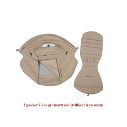 175 Stroller Hood&Seat Liner For Babyzen Yoyo Canopy Cover Cushion Fit YOYO2/YOYA Pram Sunshade 1:1 Fabric Stroller Accessories - khaki