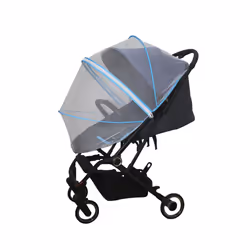 Zipper type fly protection accessories children's crib summer mesh carriage full cover mosquito net baby stroller trolley - Black