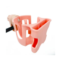 Baby Stroller Accessories Cup Mobile Phone Holder Children Tricycle Bicycle Cart Bottle Rack Milk Water Pushchair Carriage - Pink