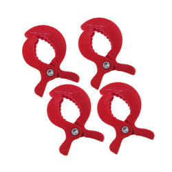 Baby Colorful Car Seat Accessories Plastic Pushchair Toy Clip Pram Stroller Peg To Hook Cover Blanket Mosquito Net Clips - Red 4 psc