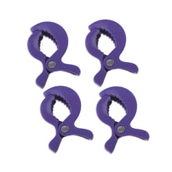 Baby Colorful Car Seat Accessories Plastic Pushchair Toy Clip Pram Stroller Peg To Hook Cover Blanket Mosquito Net Clips - Purple 4 psc