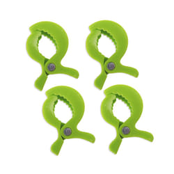 Baby Colorful Car Seat Accessories Plastic Pushchair Toy Clip Pram Stroller Peg To Hook Cover Blanket Mosquito Net Clips - Green 4 psc