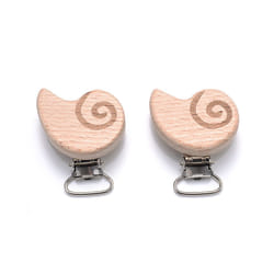 5Pcs/Lot New Arrival Lovely Wooden Pacifier Clip Natural Beech Wood Accessories for Baby Handmade Dummy Clips Pacifier Chain - X