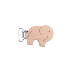 5Pcs/Lot New Arrival Lovely Wooden Pacifier Clip Natural Beech Wood Accessories for Baby Handmade Dummy Clips Pacifier Chain - C