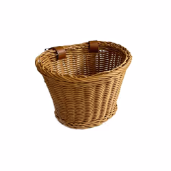 Stroller Front Basket for Kids Bike Scooter Woven Rattan Bag Waterproof Durable Handmade Storage Basket Detachable Baggage -  ...