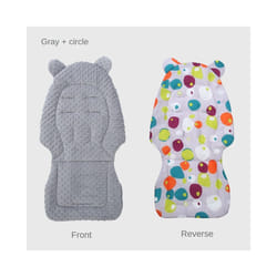 ) Baby Stroller Accessories Cotton Diapers Changing Nappy Pad Seat Carriages/Pram/Buggy/Car General Mat for New Born - Grey (Double sided