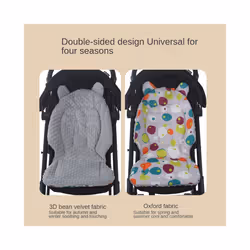 ) Baby Stroller Accessories Cotton Diapers Changing Nappy Pad Seat Carriages/Pram/Buggy/Car General Mat for New Born - Pink (Double sided