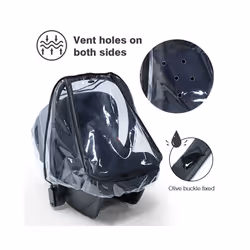 Baby safety seat rain cover transparent EVA baby out stroller baby carriage rain cover dust cover rain cover - Rain cover