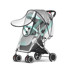 Universal Stroller Rain Cover Baby Car Weather Wind Sun Transparent Breathable Trolley Umbrella Raincoat Accessories - Zipper EVA Raincover