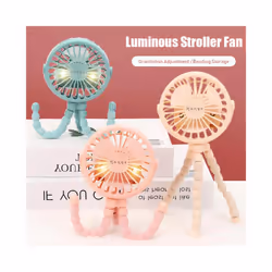 Fan for Cart Stroller Fan Portable Outdoor Fan Clip On for Baby 600mAh USB Rechargeable Handheld Electric Fan for Home 3 - YELLOW