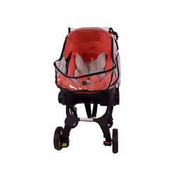 Foofoo baby carriage rain cover, car seat accessories, doona baby carriage rain cover PVC breathable double zipper windproof - WHITE