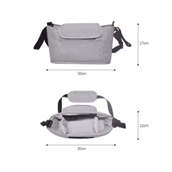 Pram Stroller Organizer Bag Diaper Bags Nursing Stroller Bag Stroller Accessories Stroller Cup Holder Cover With Shoulder - purple