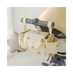 Baby Stroller Bag Pram Organizer Baby Accessories Cup Holder Newborn Trolley Portable Travel Car Bags for Carriages Universal - Beige rabbit