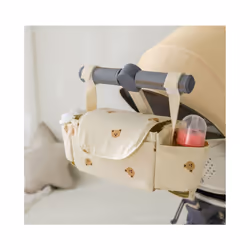 Baby Stroller Bag Pram Organizer Cartoon Bottle Holder Baby Stroller Accessories Hanging Caddy Storage Bag Mommy Bag - beige ...