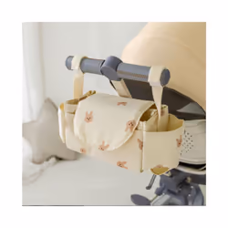 Baby Stroller Bag Pram Organizer Cartoon Bottle Holder Baby Stroller Accessories Hanging Caddy Storage Bag Mommy Bag - beige bears