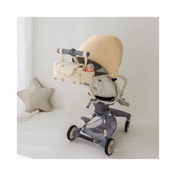 Baby Stroller Bag Pram Organizer Cartoon Bottle Holder Baby Stroller Accessories Hanging Caddy Storage Bag Mommy Bag - beige bears