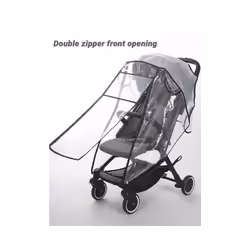 Baby stroller accessories waterproof and rainproof cover transparent windproof and dustproof opened for baby stroller raincoats - black M