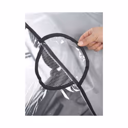 Baby stroller accessories waterproof and rainproof cover transparent windproof and dustproof opened for baby stroller raincoats - black M