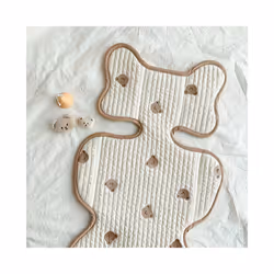 Baby Stroller Liner Breathable Newborn Car Seat Cushion Changing Nappy Pad Summer Kids Pram Accessories - Bear