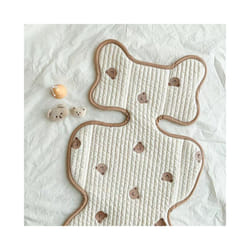 Baby Stroller Liner Breathable Newborn Car Seat Cushion Changing Nappy Pad Summer Kids Pram Accessories - Bear