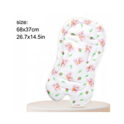Baby Stroller Seat Cushion Kids Cotton Breathable Prams Cart MatÂ Pushchair Soft Mattress Infant Pad Travel Stroller Accessories - Pink Bunny
