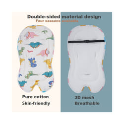 Baby Stroller Seat Cushion Kids Cotton Breathable Prams Cart MatÂ Pushchair Soft Mattress Infant Pad Travel Stroller Accessories - Color Dinosaur