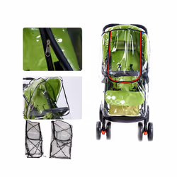 Transparent Baby Stroller Raincoat Cover Trolley Umbrella Car Rain Cover Baby Stroller Windshield Stroller Accessories - 1pc