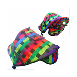 1pc Baby Stroller Sun Tent Pram Canopys Rain Sun Shade Cover Easy Install Sun Cover Folding Baby Carriage Sun Tent - Multicolor