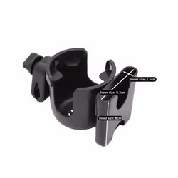 Cup Holder For Stroller Phone Holder Milk Bottle Support For Outing Anti-Slip Design Universal Pram Baby Stroller Accessories - black cup phone hold