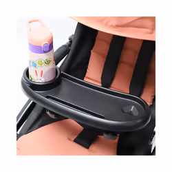 3 In 1 Baby Stroller Dinner Table Tray Phone Stand Plate Accessories Supplies for Toddler Infant Girl Boy Milk Bottle Cup - Black Phone Plate