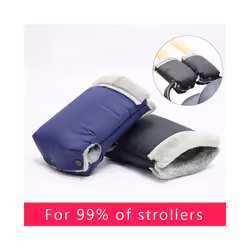 2pcs Winter Warm Stroller Gloves Waterproof Gloves Pram Accessory Stroller Mitten Winter Warm Gloves pram hand muff Mitten - Blue