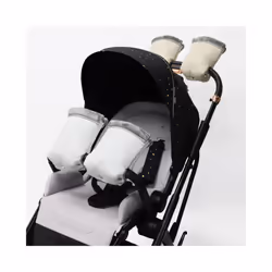 2pcs Winter Warm Stroller Gloves Waterproof Gloves Pram Accessory Stroller Mitten Winter Warm Gloves pram hand muff Mitten - Blue