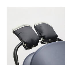 2pcs Winter Warm Stroller Gloves Waterproof Gloves Pram Accessory Stroller Mitten Winter Warm Gloves pram hand muff Mitten - black